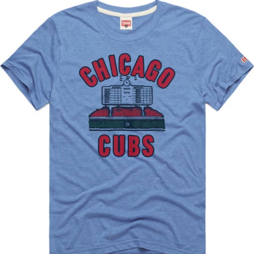 HOMAGE CHICAGO CUBS LIGHT BLUE CLOCK TOWER SHORT SLEEVE
